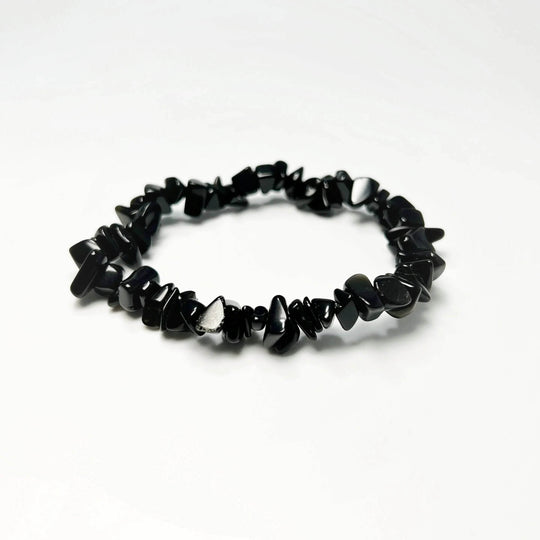 Obsidian Chip Beaded Bracelet - Rocks and Gems Canada