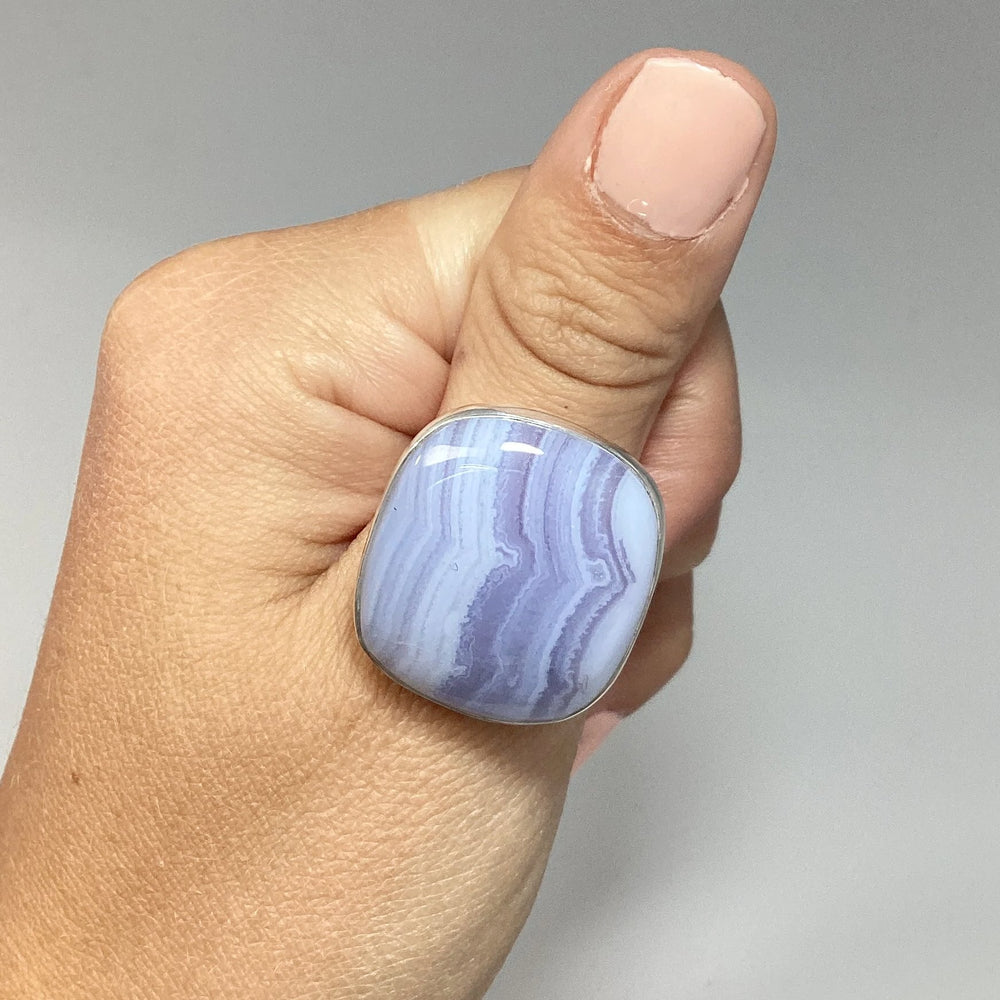 Blue Lace Agate Ring - Rocks and Gems Canada