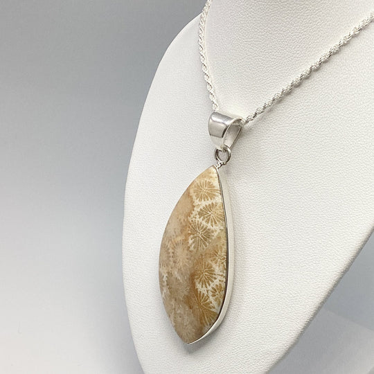 Fossilized Coral Pendant - Rocks and Gems Canada