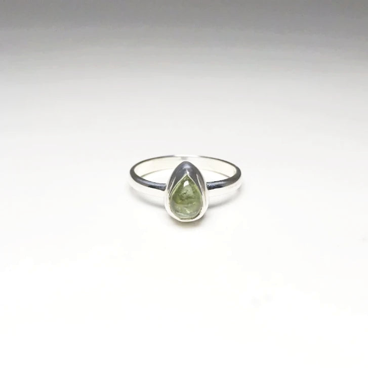 Green Tourmaline Ring - Rocks and Gems Canada