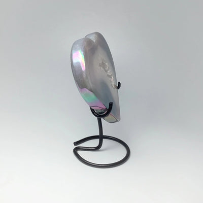 Rainbow Agate Heart on Stand