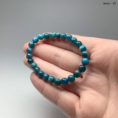 Blue Apatite Beaded Bracelet