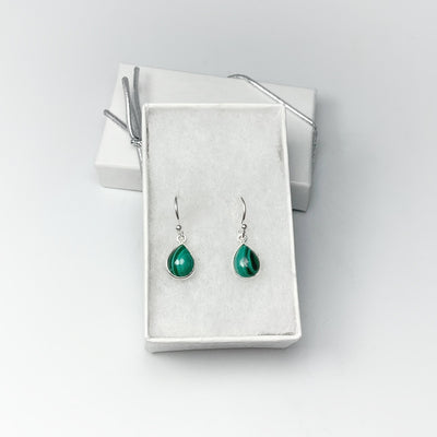 Malachite Dangle Earrings