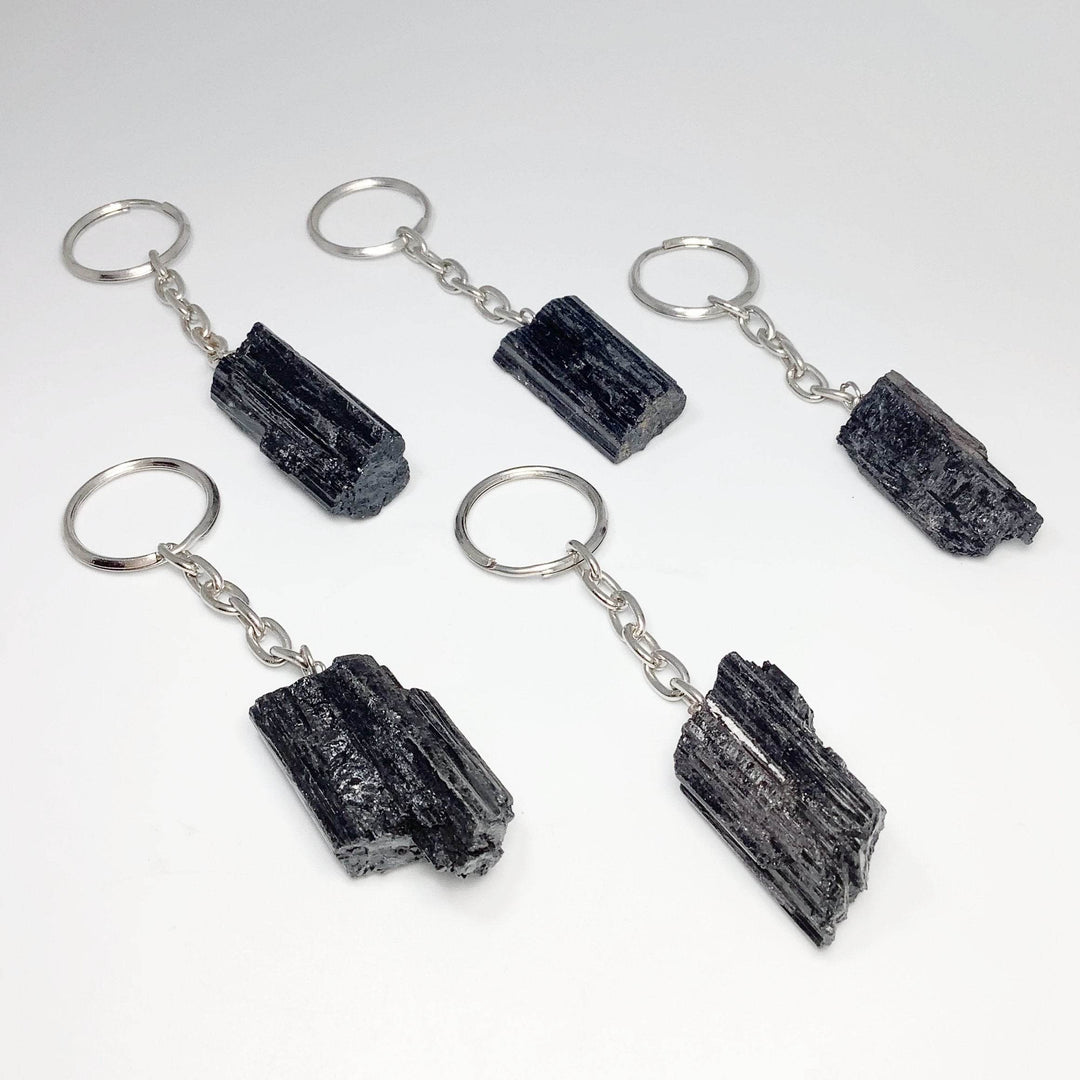 Black Tourmaline Keychain - Rocks and Gems Canada