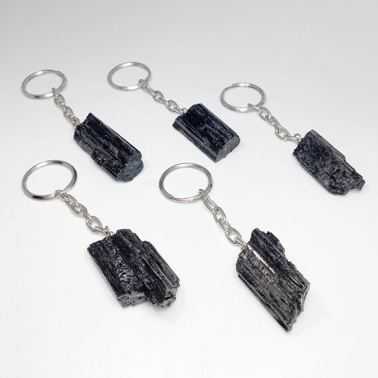 Black Tourmaline Keychain - Rocks and Gems Canada