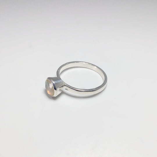 Faceted Ethiopian Fire Opal Ring - Rocks and Gems Canada