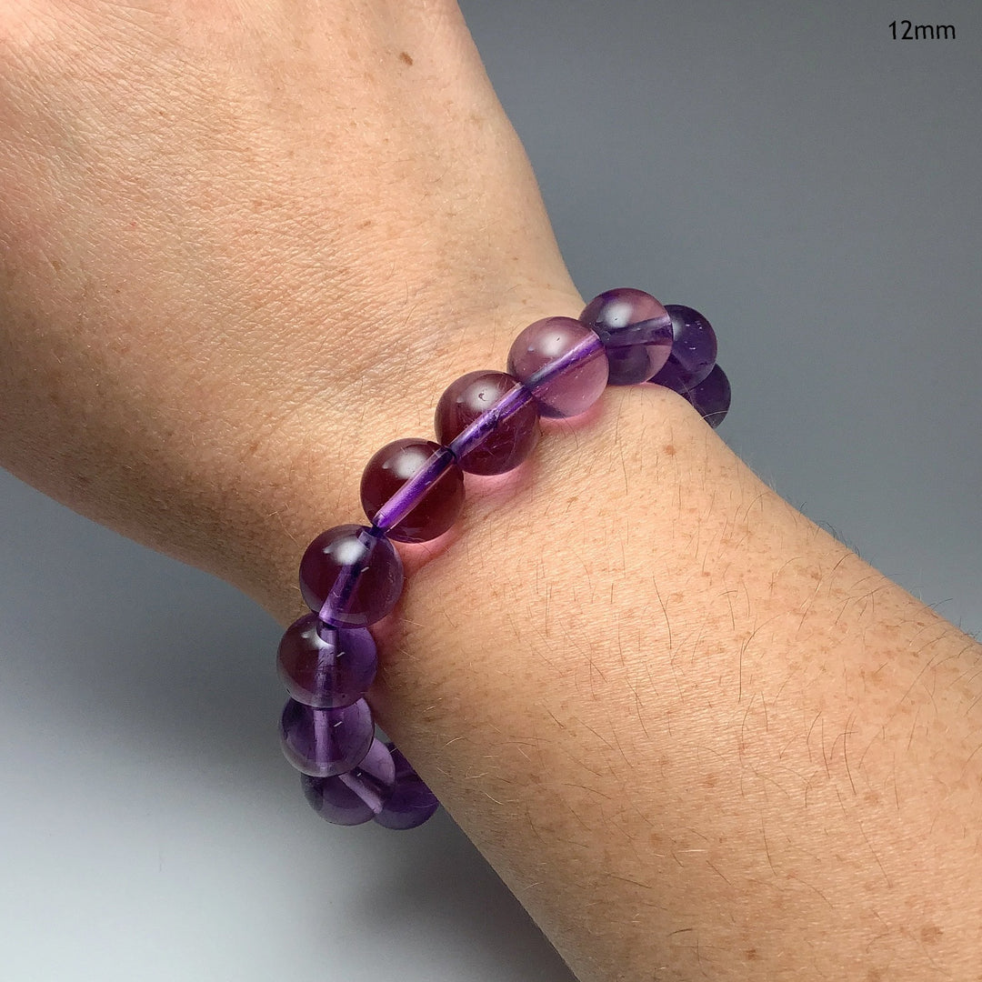 Amethyst Beaded Bracelet - High Quality - Rocks and Gems Canada