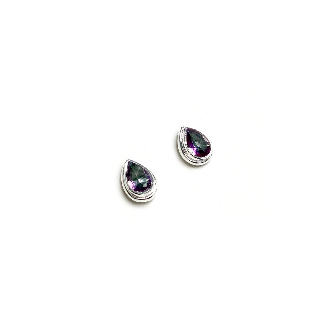 Mystic Topaz Stud Earrings - Rocks and Gems Canada