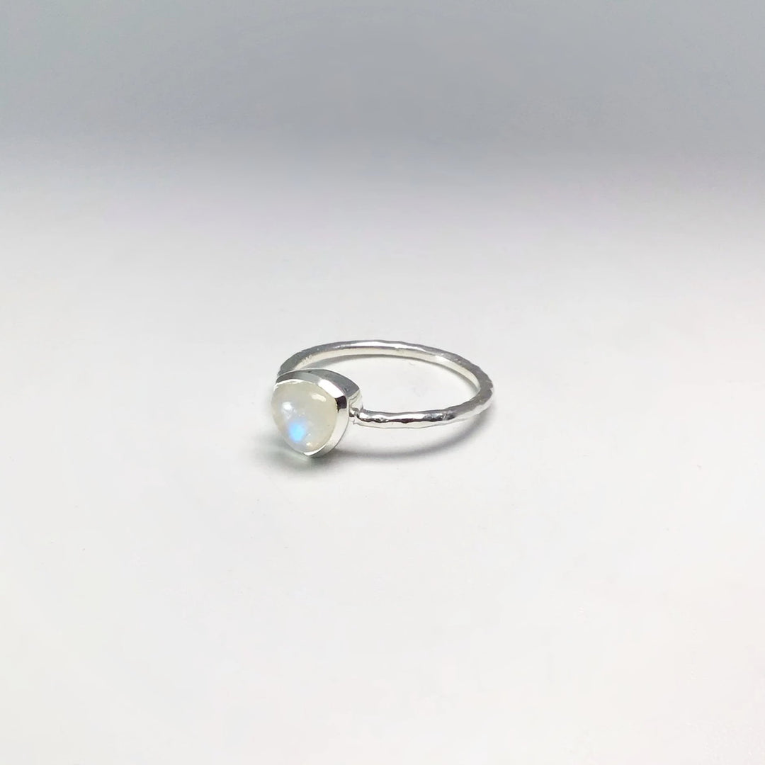 Rainbow Moonstone Ring - Rocks and Gems Canada