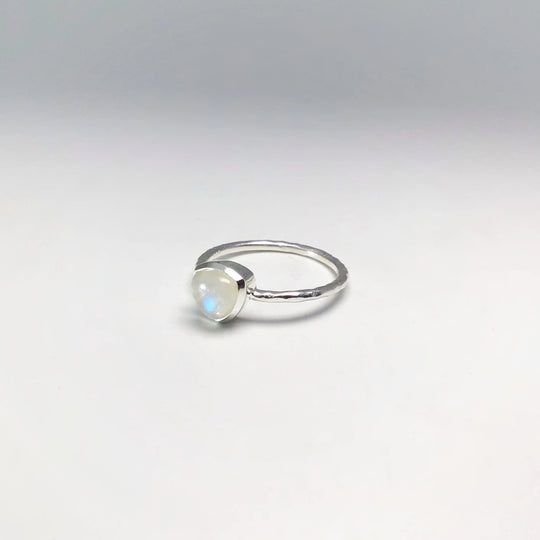 Rainbow Moonstone Ring - Rocks and Gems Canada
