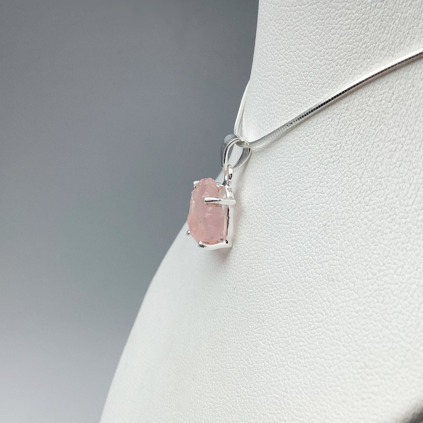 Raw Rose Quartz Pendant