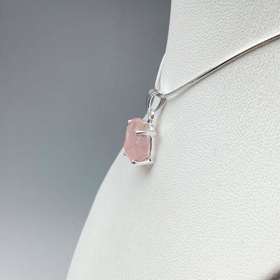 Raw Rose Quartz Pendant