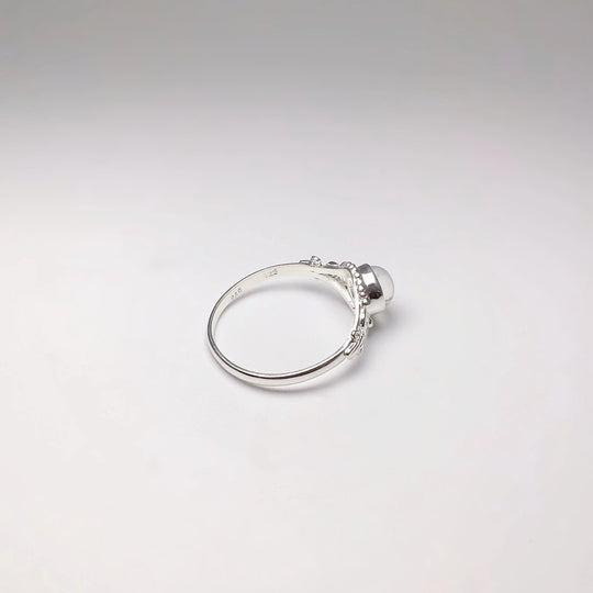 Rainbow Moonstone Ring - Rocks and Gems Canada