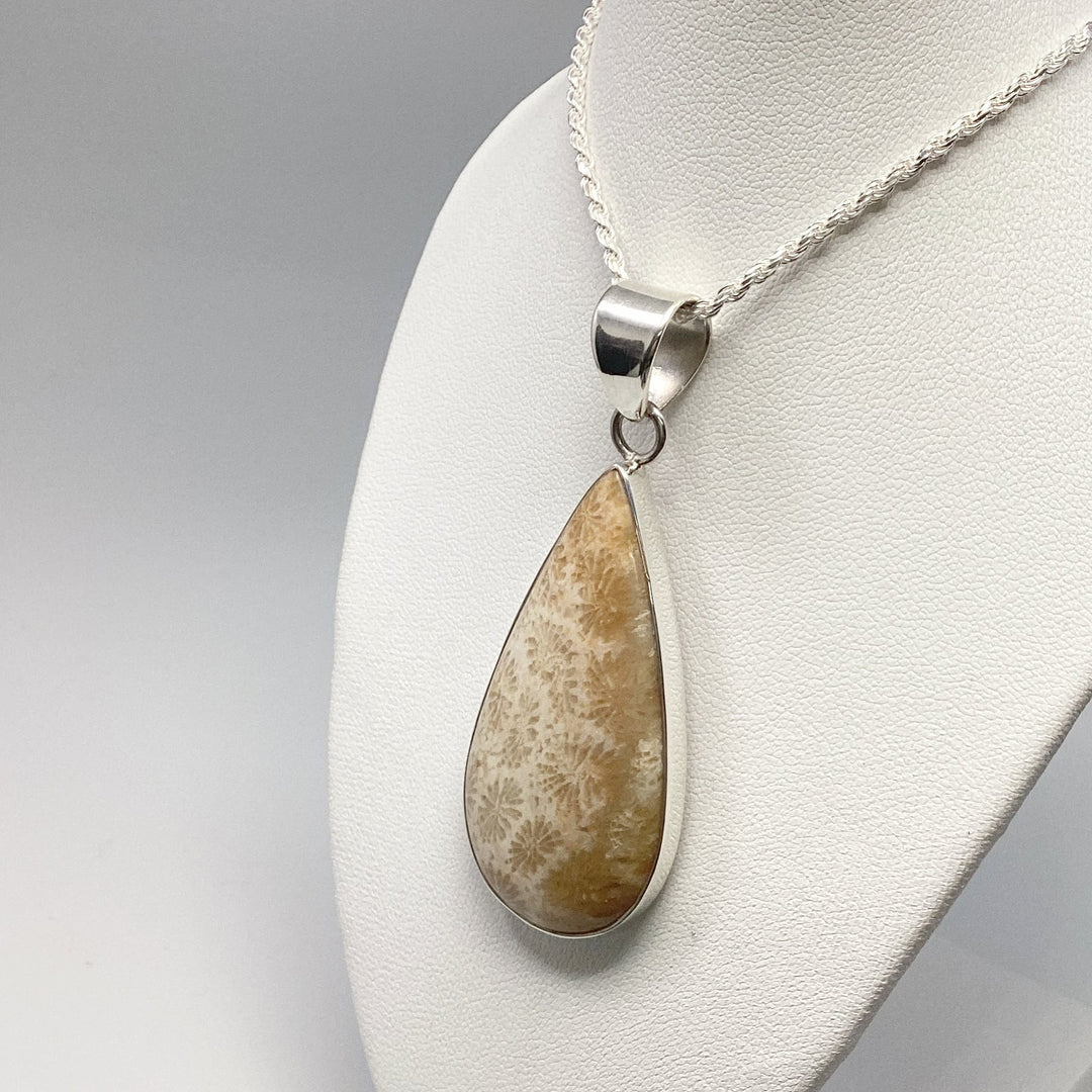 Fossilized Coral Pendant - Rocks and Gems Canada