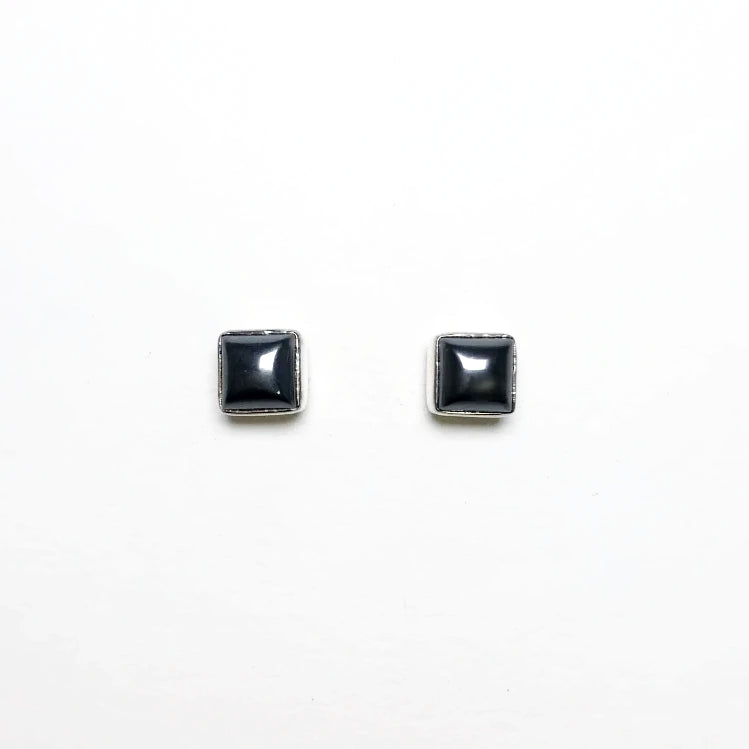 Hematite Stud Earrings - Rocks and Gems Canada