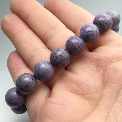 Sugilite Beaded Bracelet - 12mm - High Quality