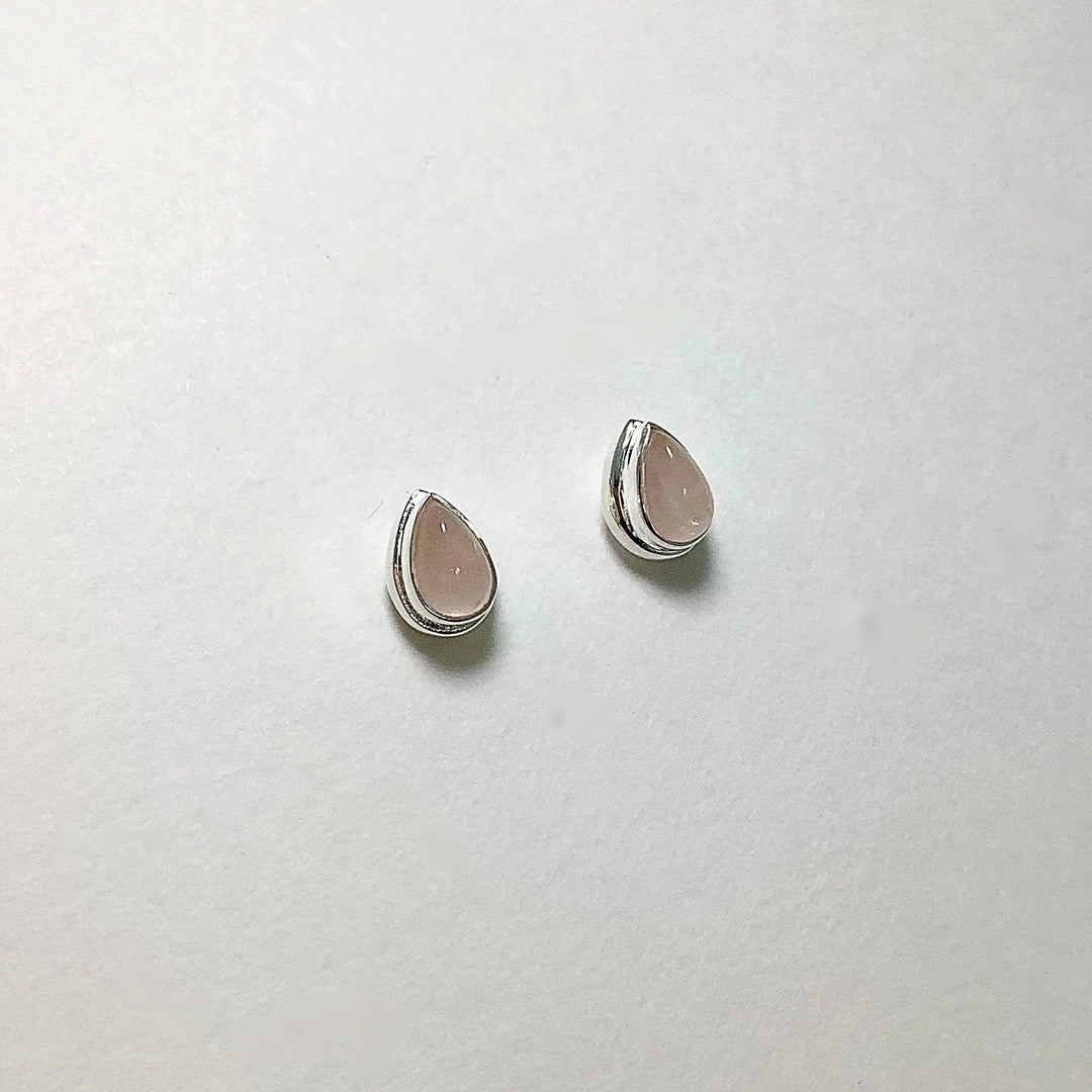 Rose Quartz Stud Earrings - Rocks and Gems Canada