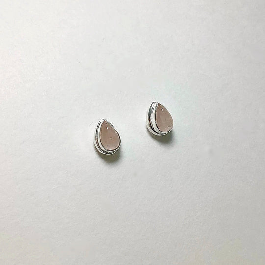 Rose Quartz Stud Earrings - Rocks and Gems Canada