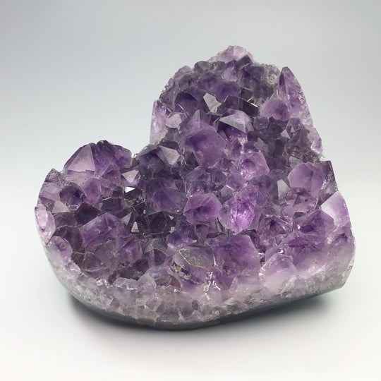 Amethyst Druze Cluster Heart On Stand - Rocks and Gems Canada