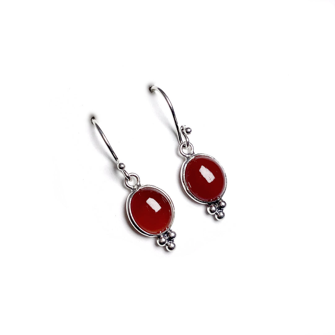 Carnelian Agate Dangle Earrings - Rocks and Gems Canada