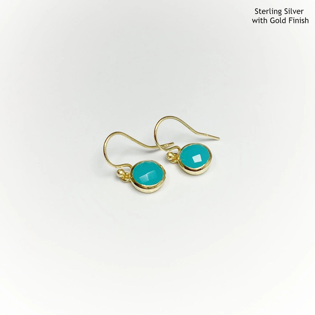 Blue Onyx Dangle Earrings - Rocks and Gems Canada