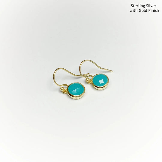Blue Onyx Dangle Earrings - Rocks and Gems Canada