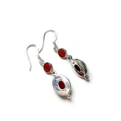 Carnelian Agate Dangle Earrings
