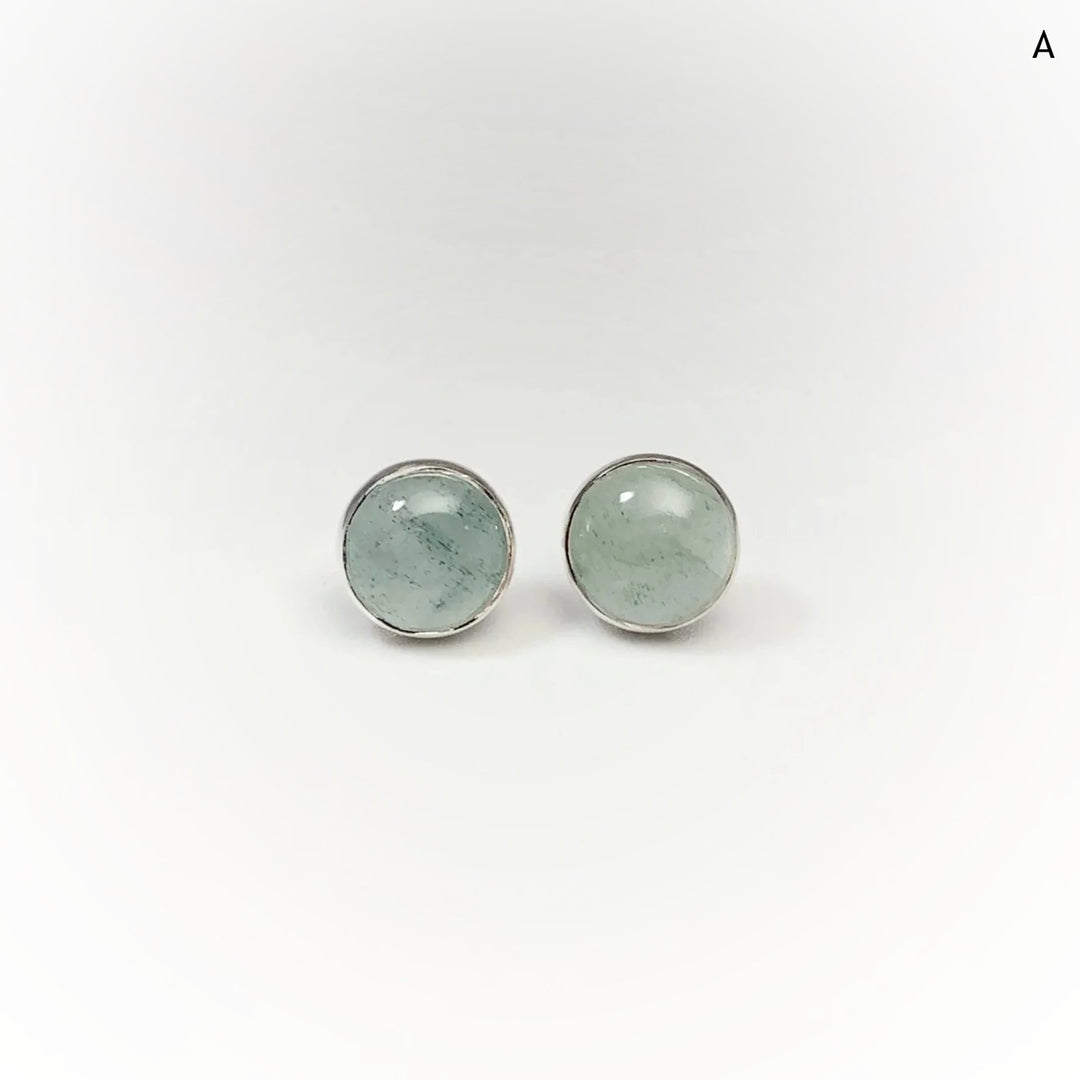 Aquamarine Stud Earrings - Rocks and Gems Canada