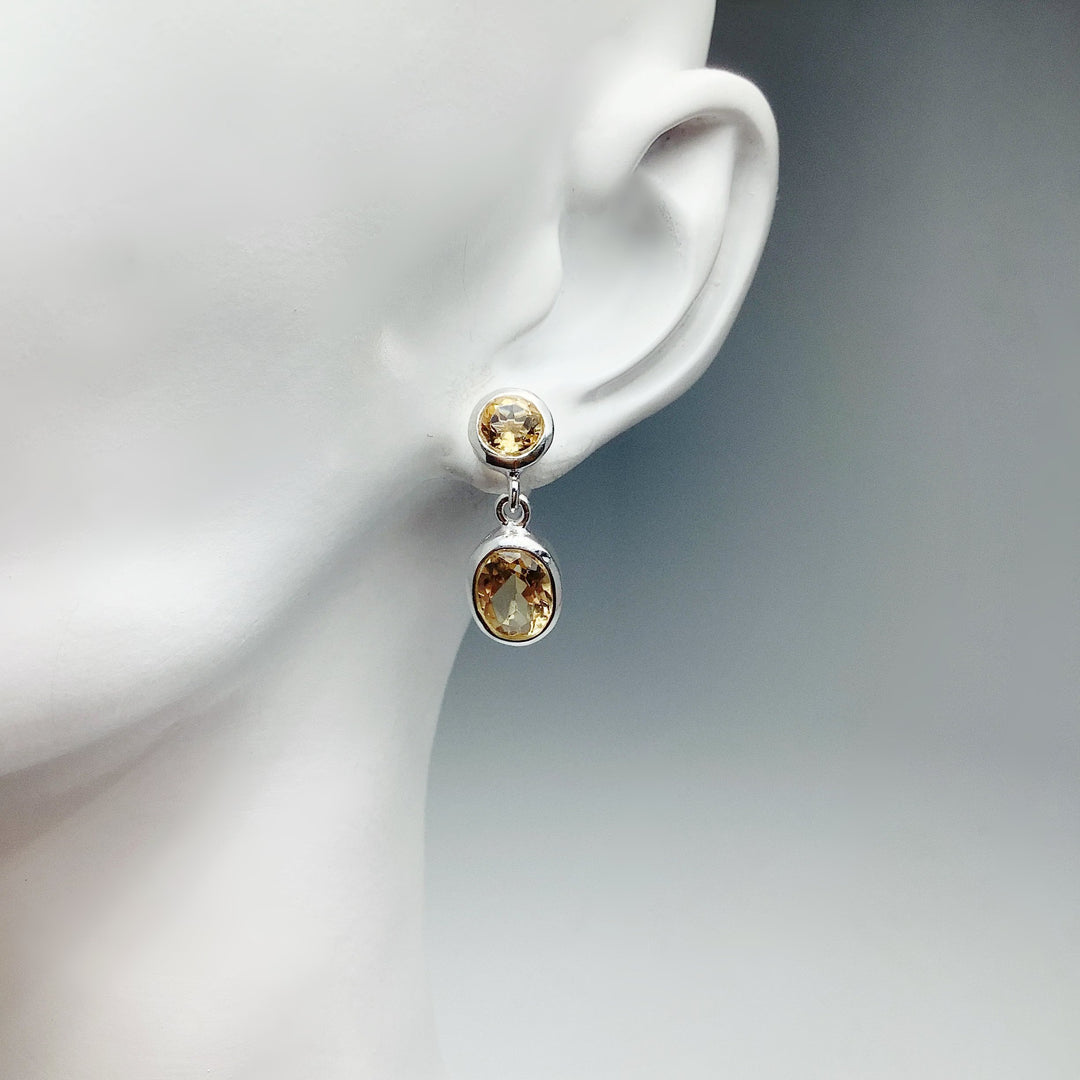 Citrine Stud Earrings - Rocks and Gems Canada