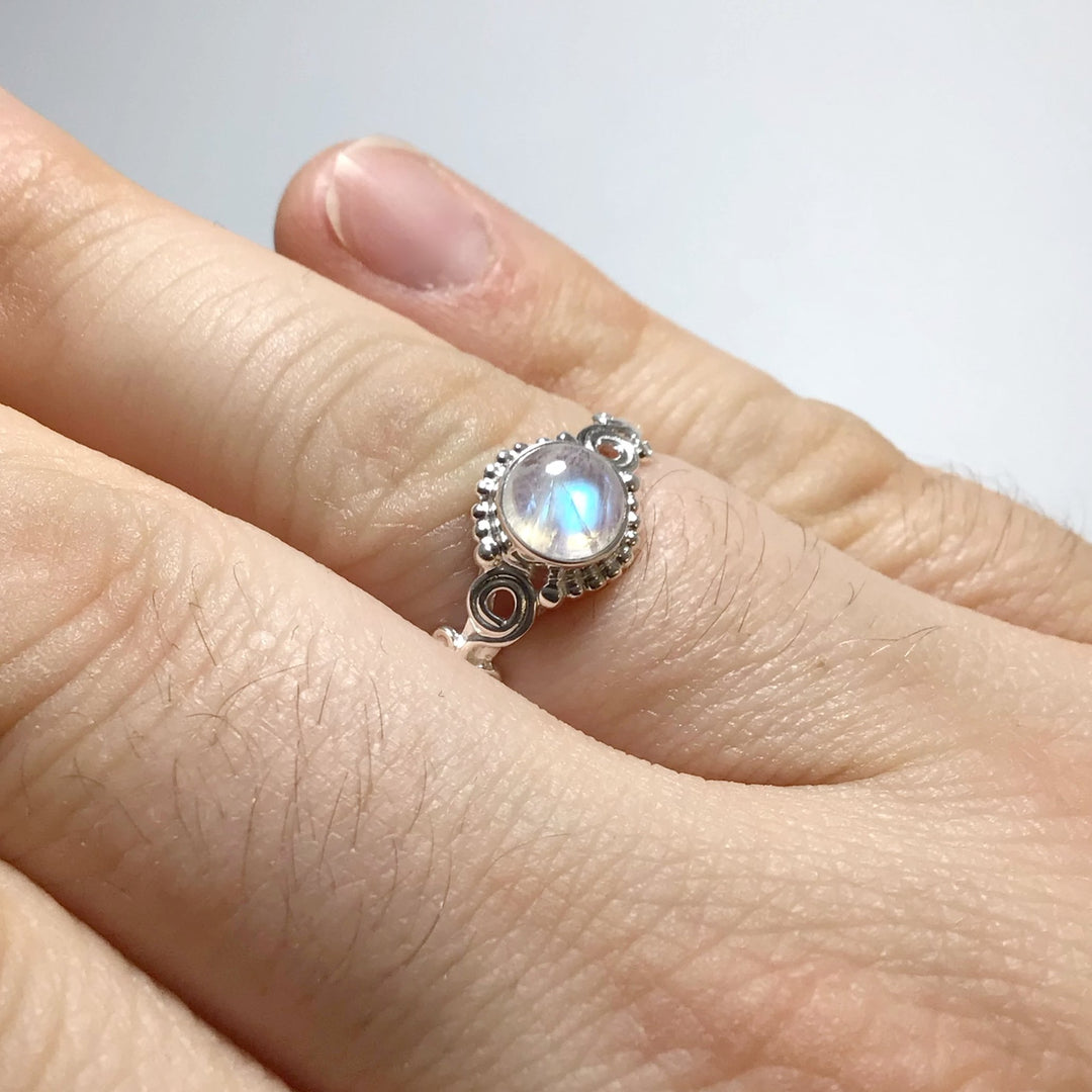 Gold Moonstone Ring