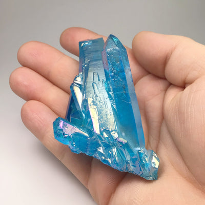 Rainbow Aqua Aura Quartz Cluster