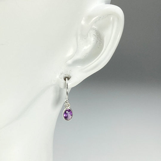 Amethyst Dangle Earrings - Rocks and Gems Canada