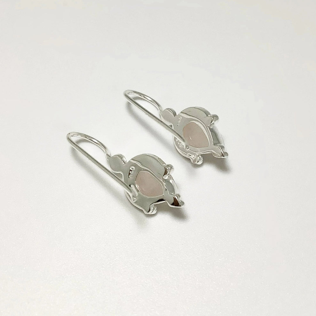 Rose Quartz Dangle Earrings - Rocks and Gems Canada