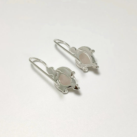 Rose Quartz Dangle Earrings - Rocks and Gems Canada