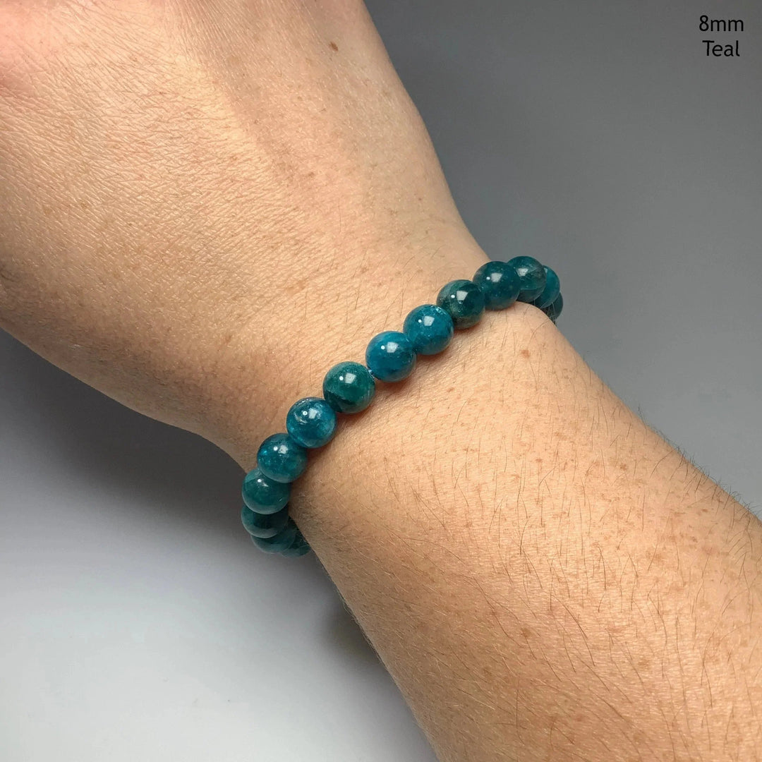Blue Apatite Beaded Bracelet - Rocks and Gems Canada