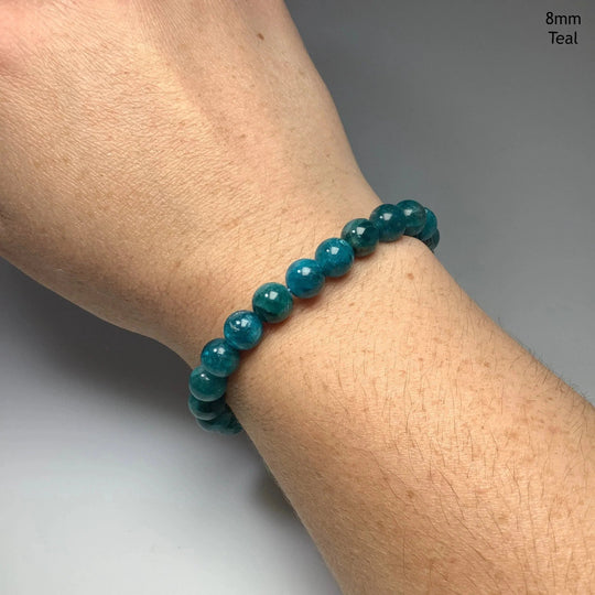 Blue Apatite Beaded Bracelet - Rocks and Gems Canada