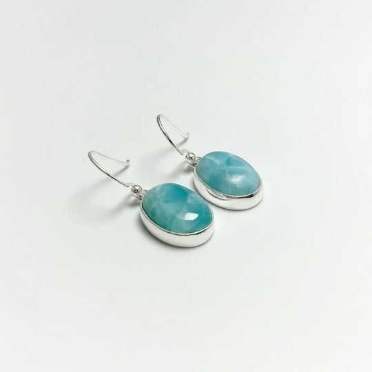 Larimar Dangle Earrings - Rocks and Gems Canada