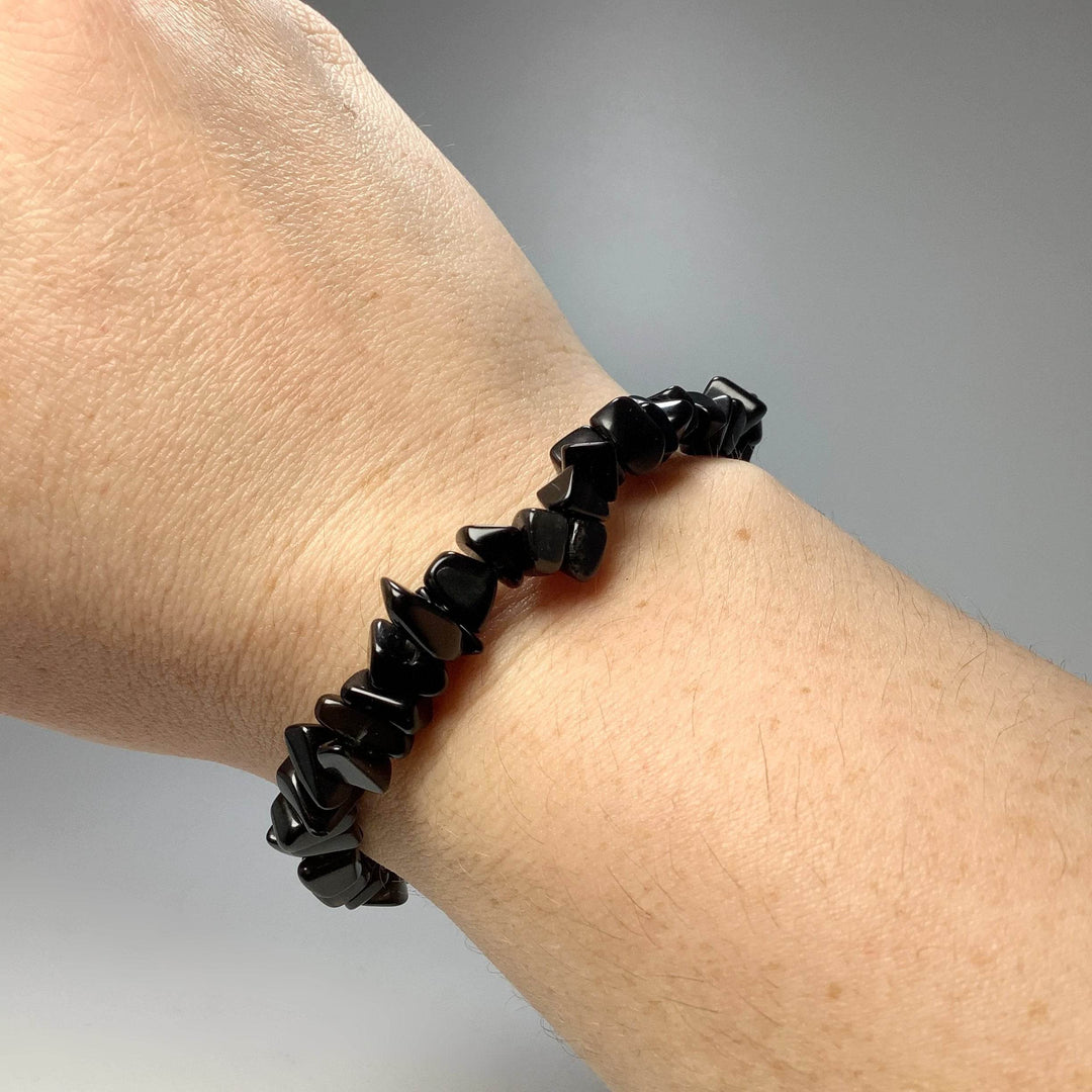 Obsidian Chip Beaded Bracelet - Rocks and Gems Canada