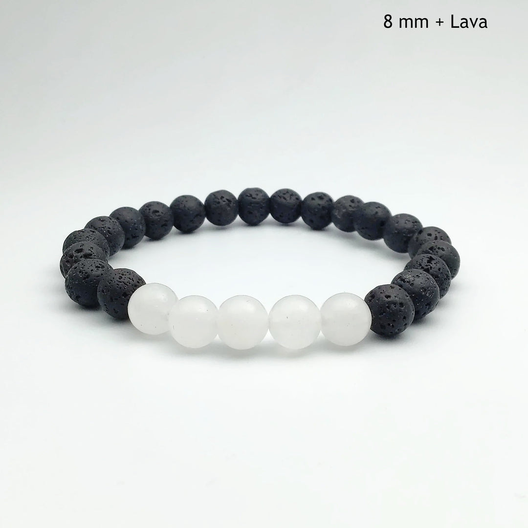 Milky Jade Beaded Bracelet - Rocks and Gems Canada