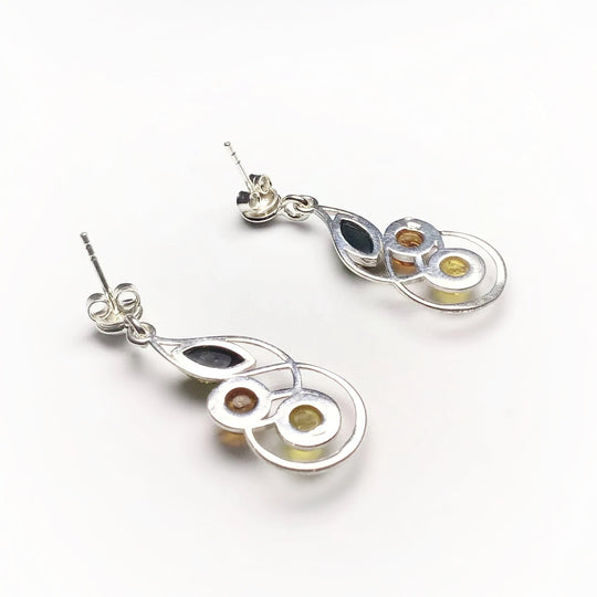 Mixed Amber Stud Earrings - Rocks and Gems Canada