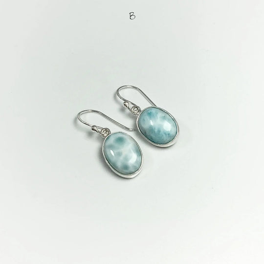 Larimar Dangle Earrings - Rocks and Gems Canada