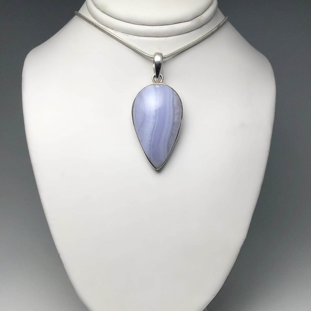Blue Lace Agate Pendant - Rocks and Gems Canada