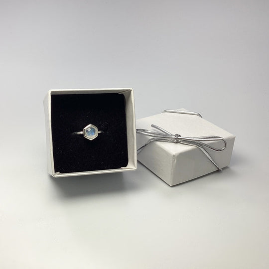 Rainbow Moonstone Ring - Rocks and Gems Canada
