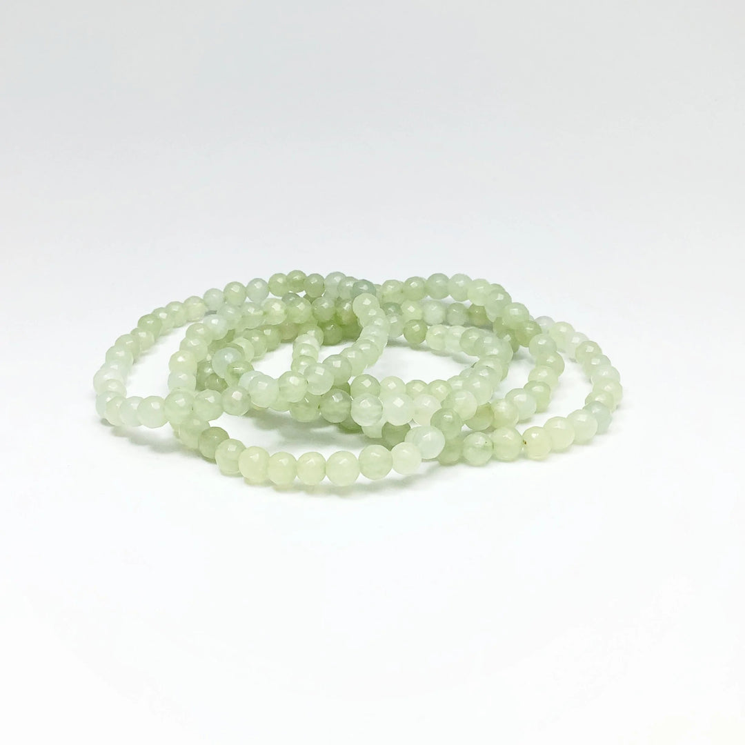New Jade Faceted Beaded Bracelet - Rocks and Gems Canada