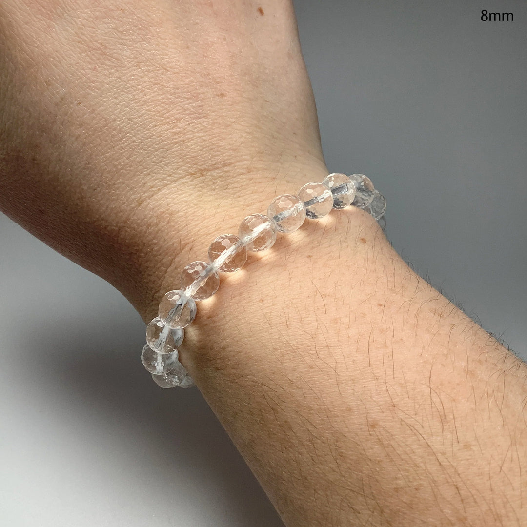 Quartz Faceted Beaded Bracelet - Rocks and Gems Canada