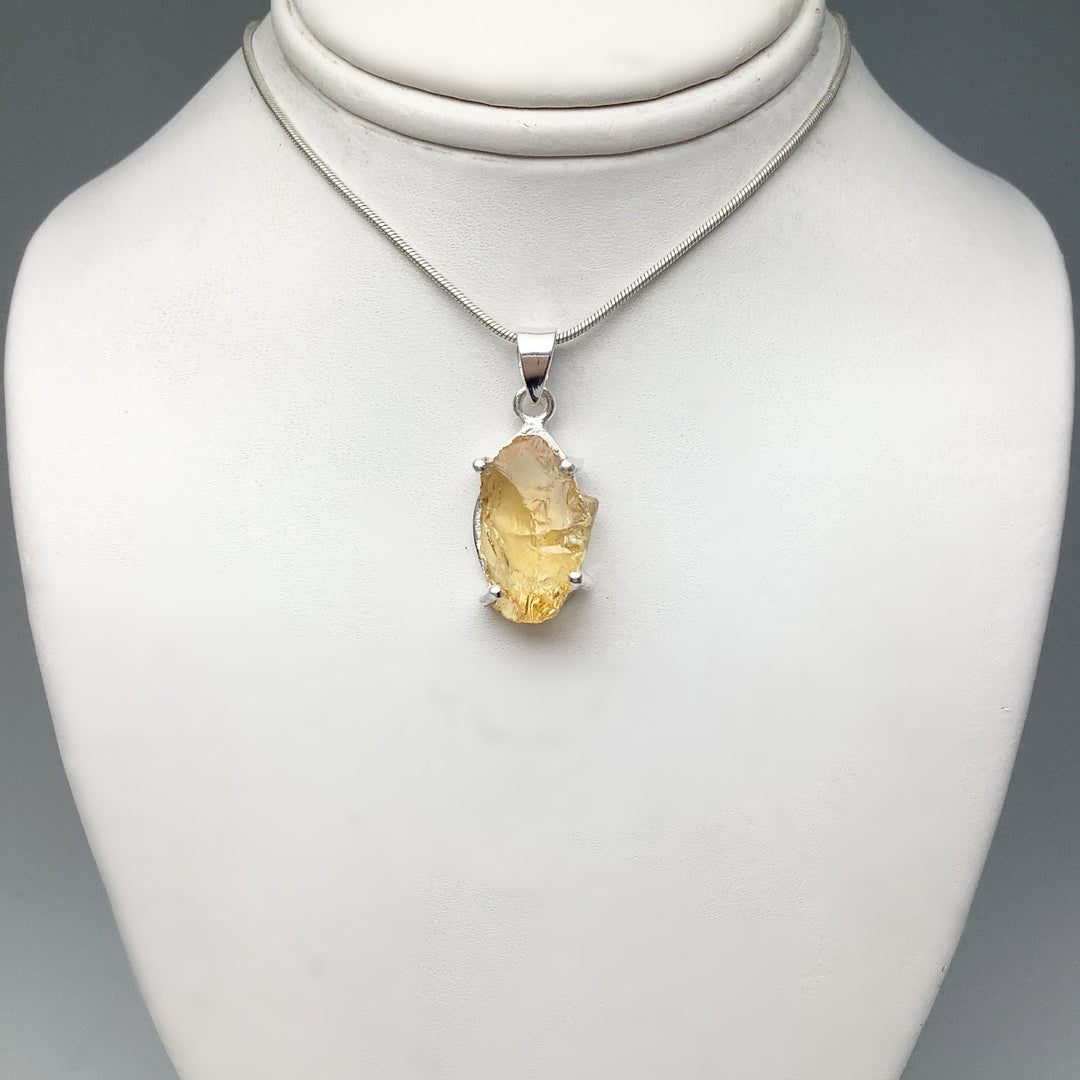 Raw Citrine Pendant - Rocks and Gems Canada