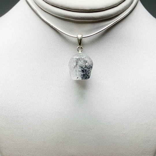 Tourmalated Quartz Skull Pendant - Rocks and Gems Canada