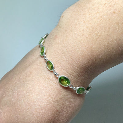 Peridot Sterling Silver Bracelet