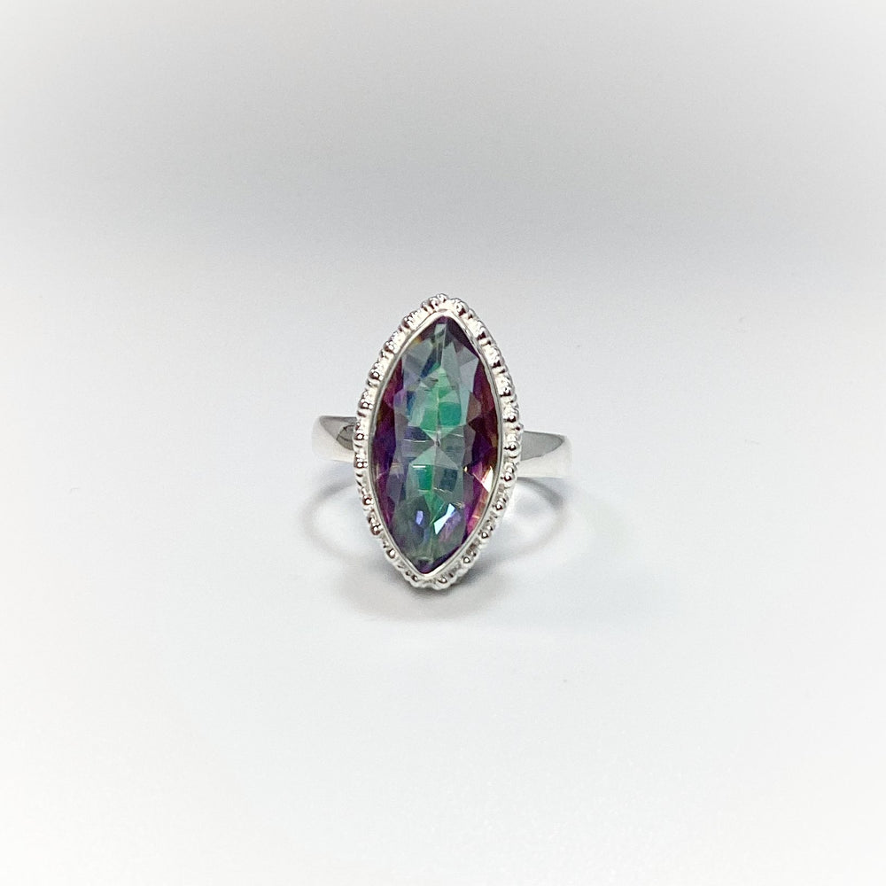 Mystic Topaz Marquise Cut Ring - Rocks and Gems Canada