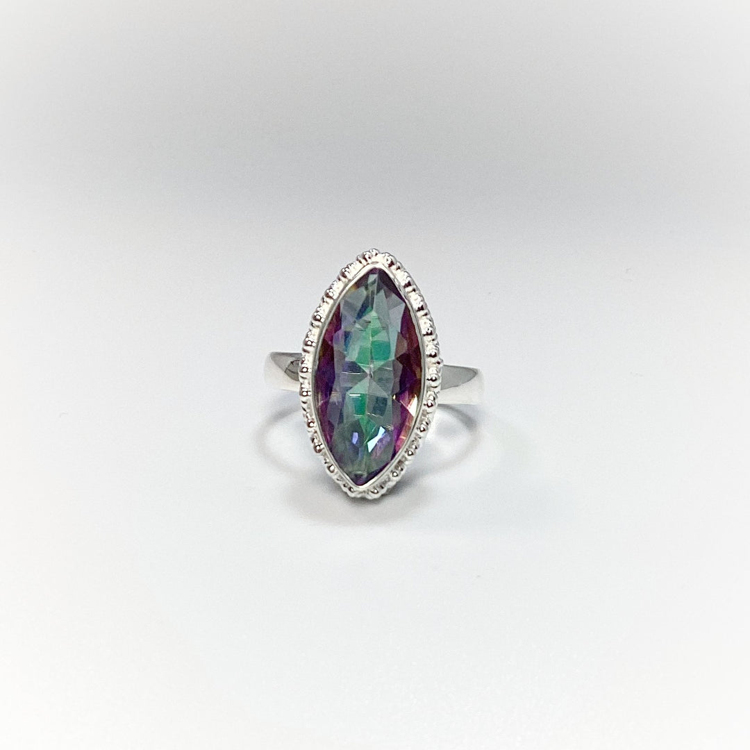 Mystic Topaz Marquise Cut Ring - Rocks and Gems Canada